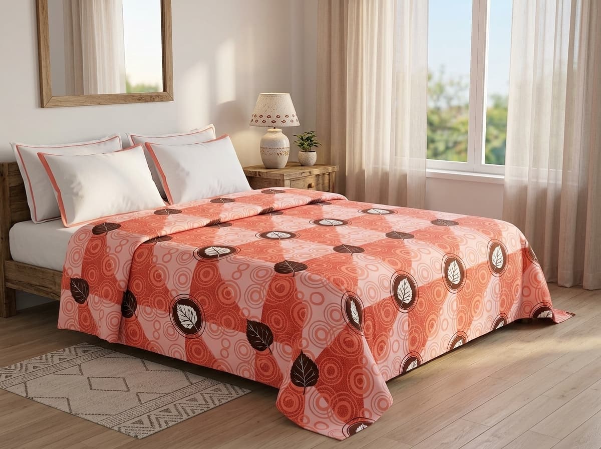 Bedspread design 4219 in pink — room