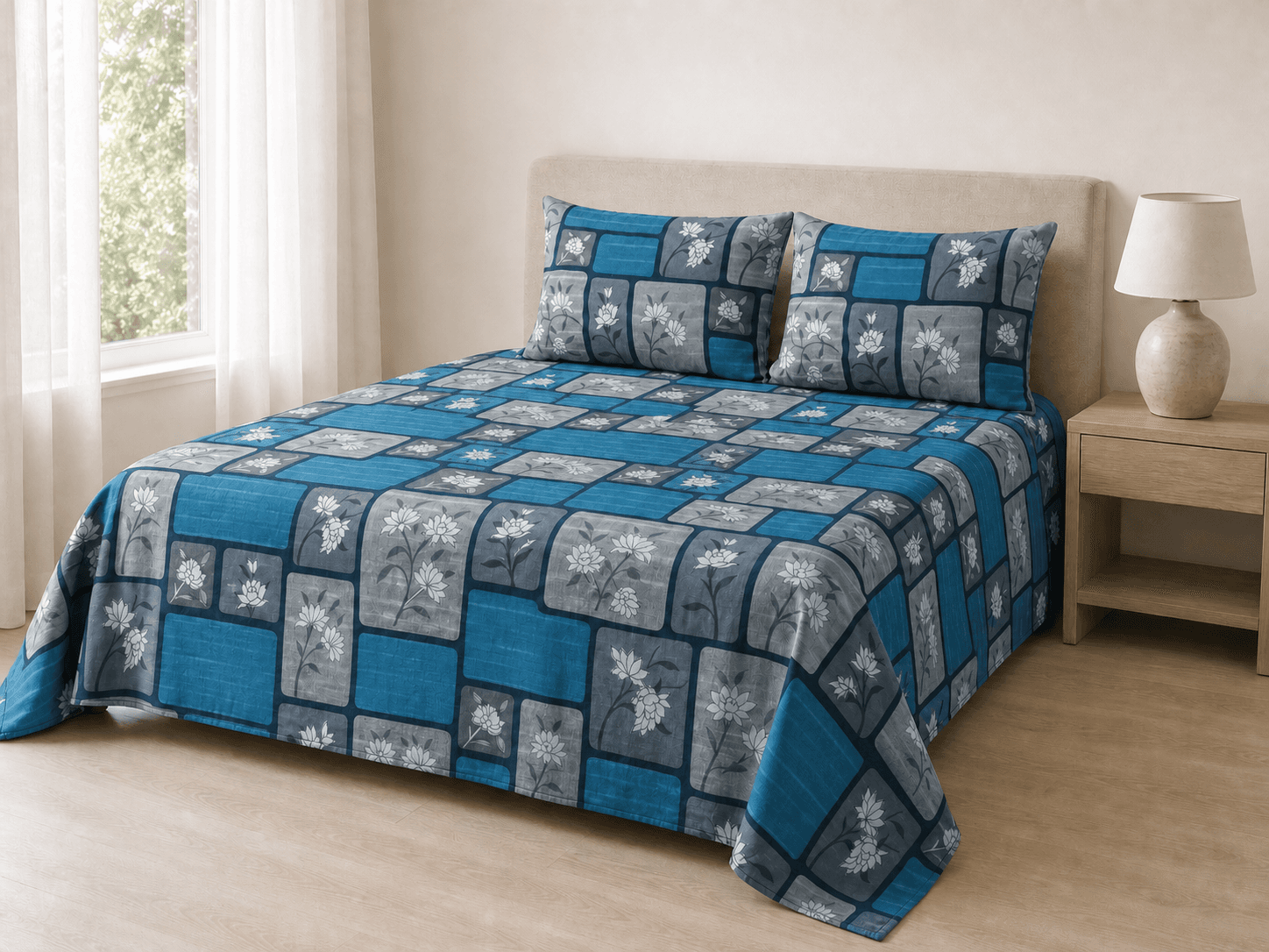 Bedspread design 4610 in blue - room