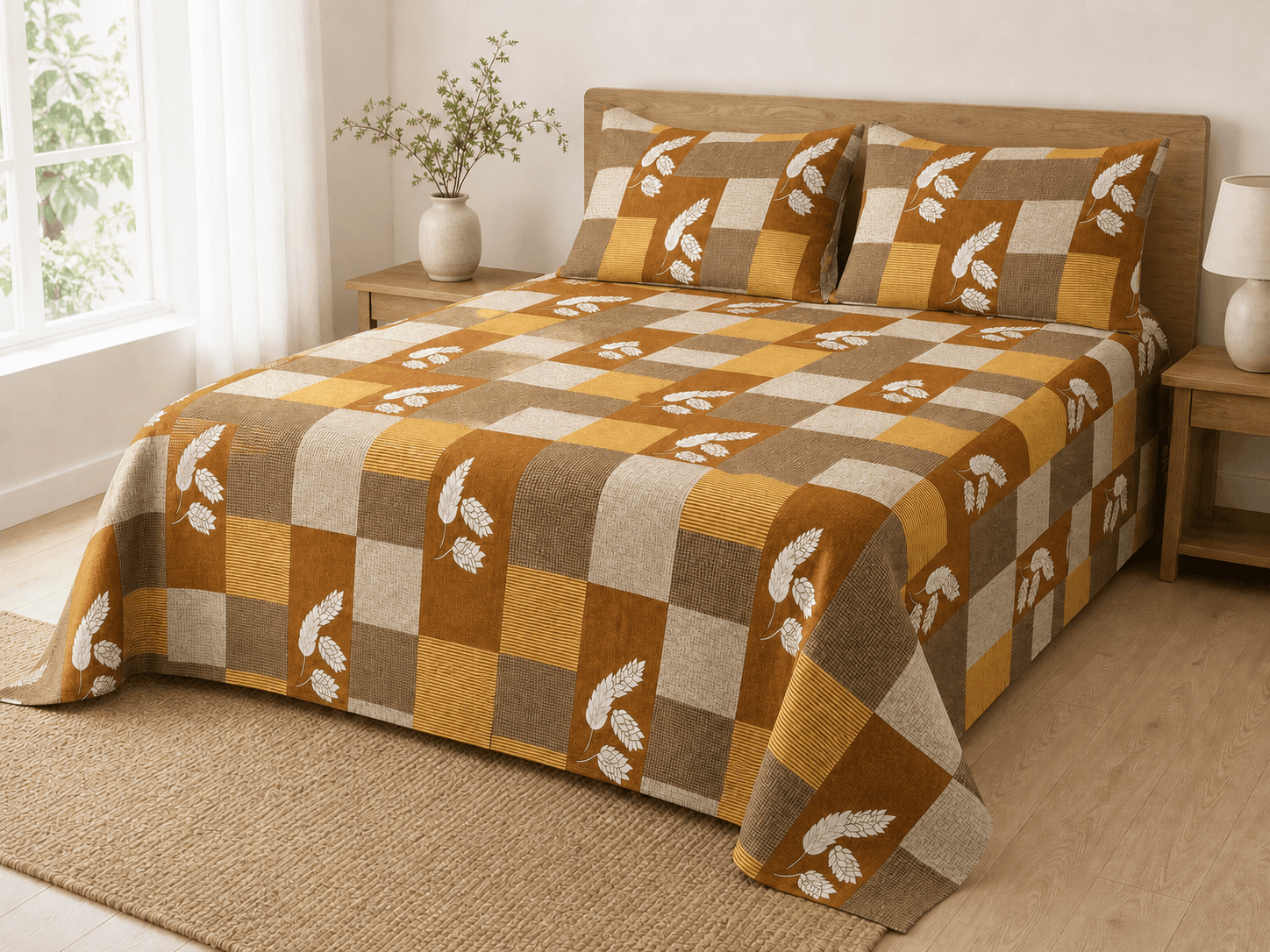 Bedspread design 4603 in brown - hero
