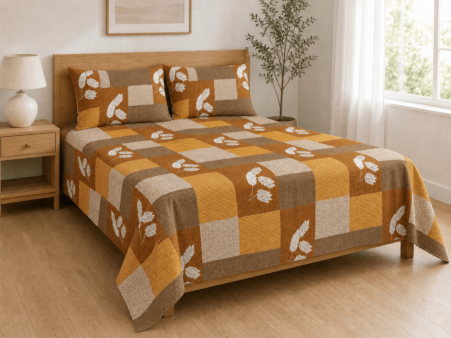 Bedspread design 4603 in brown - room
