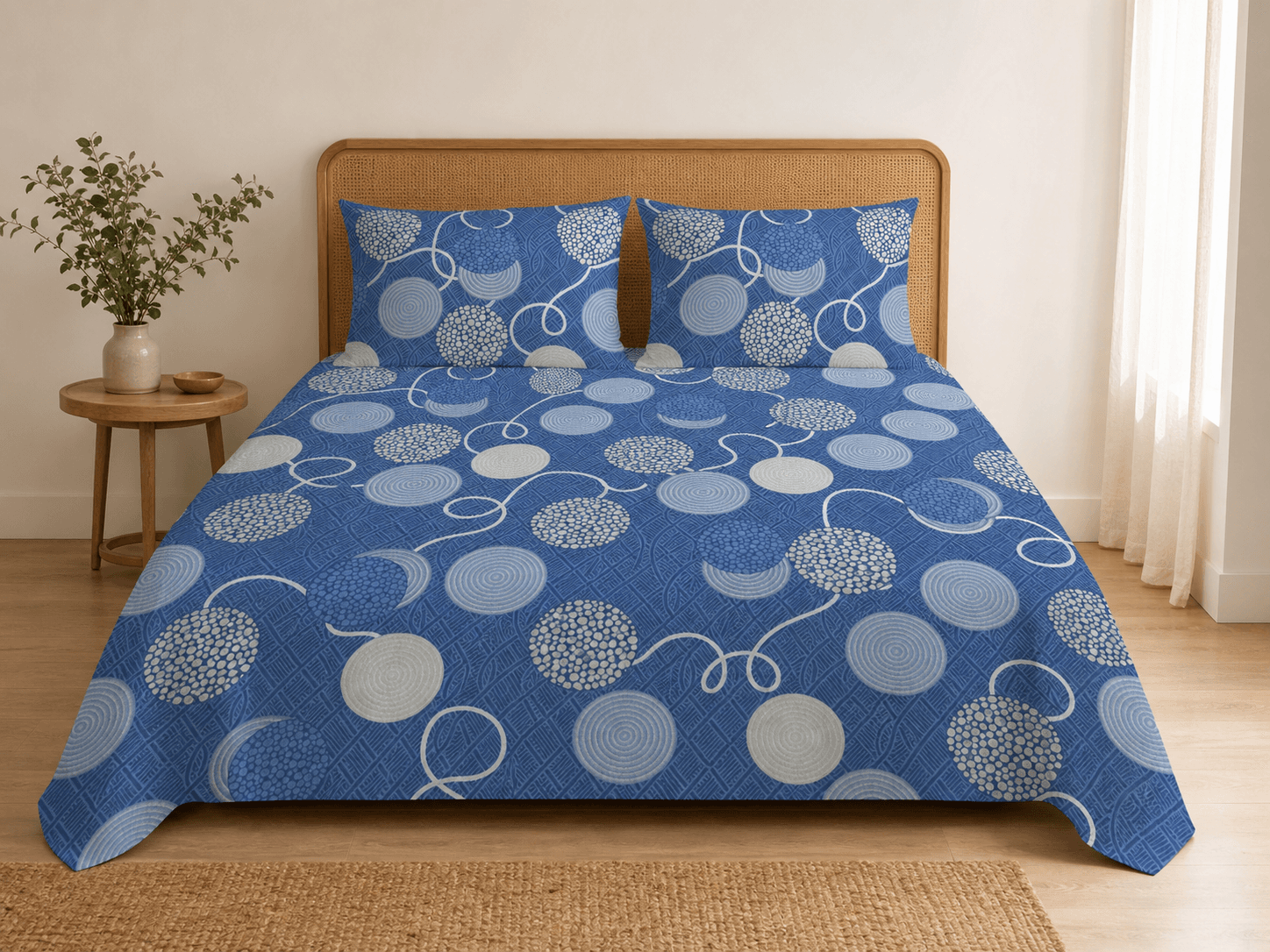 Bedspread design 4337 in blue - room