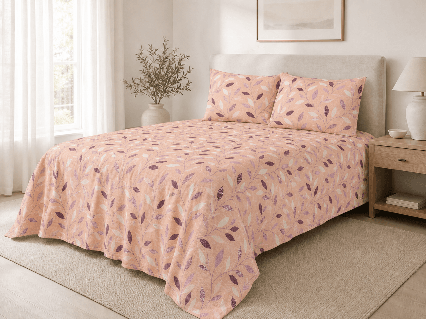 Bedspread design 8521 in peach - room