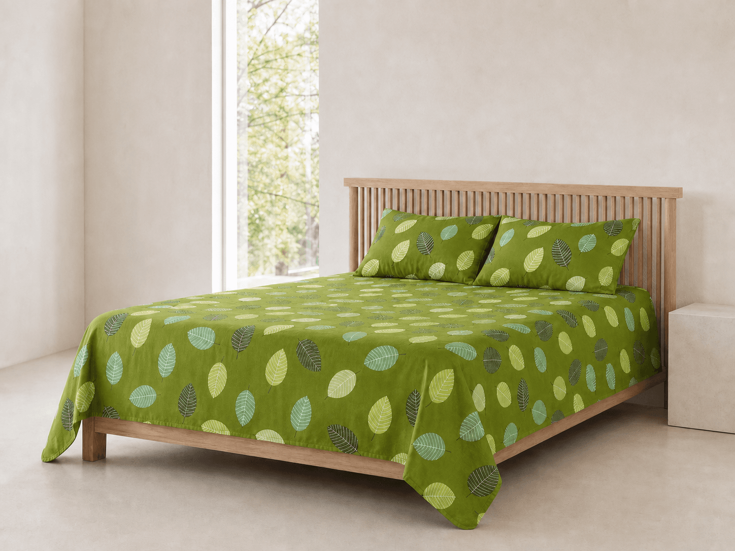 Bedspread design 4462 in green - room