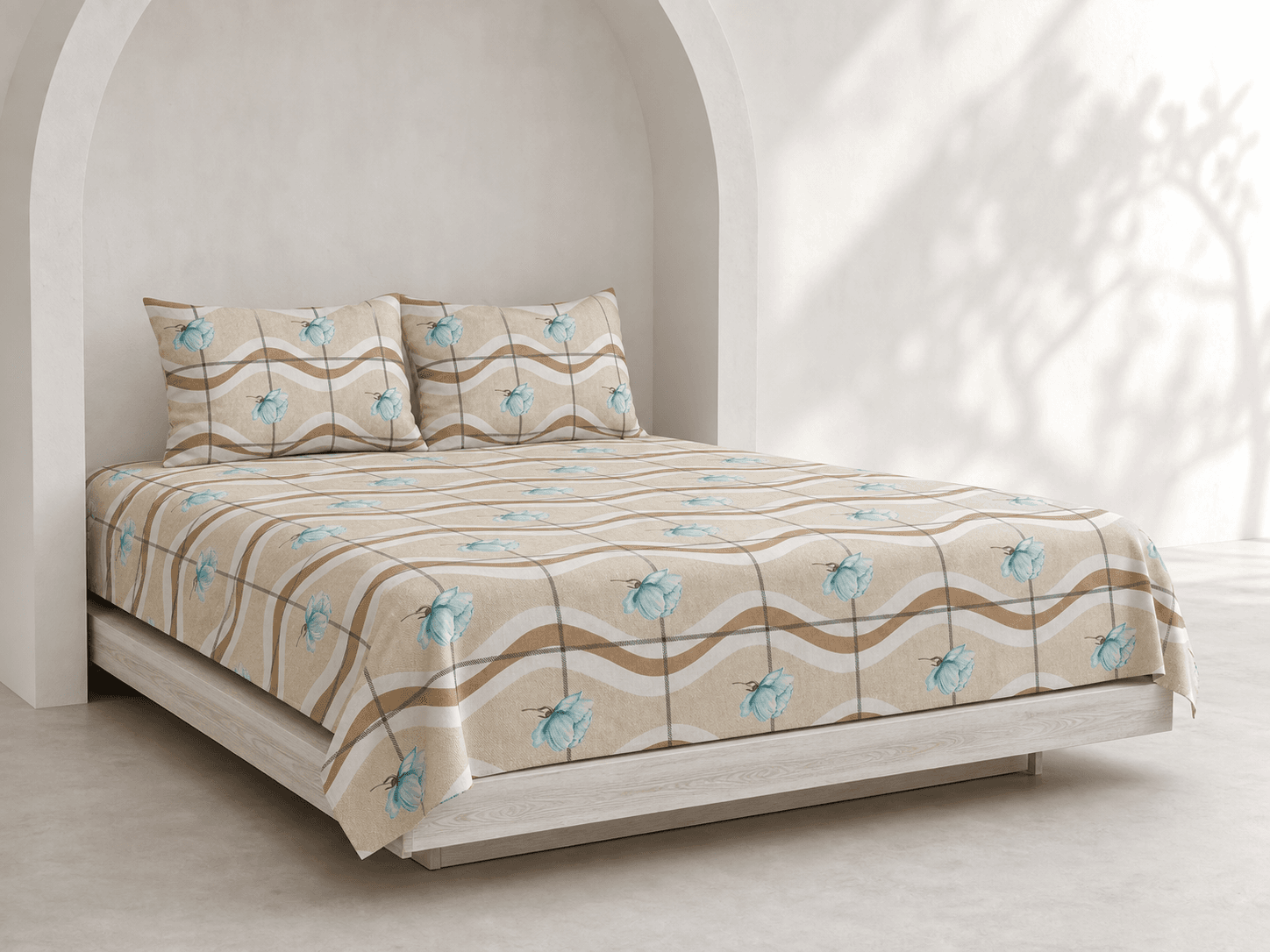 Bedspread design 8481 in beige - hero