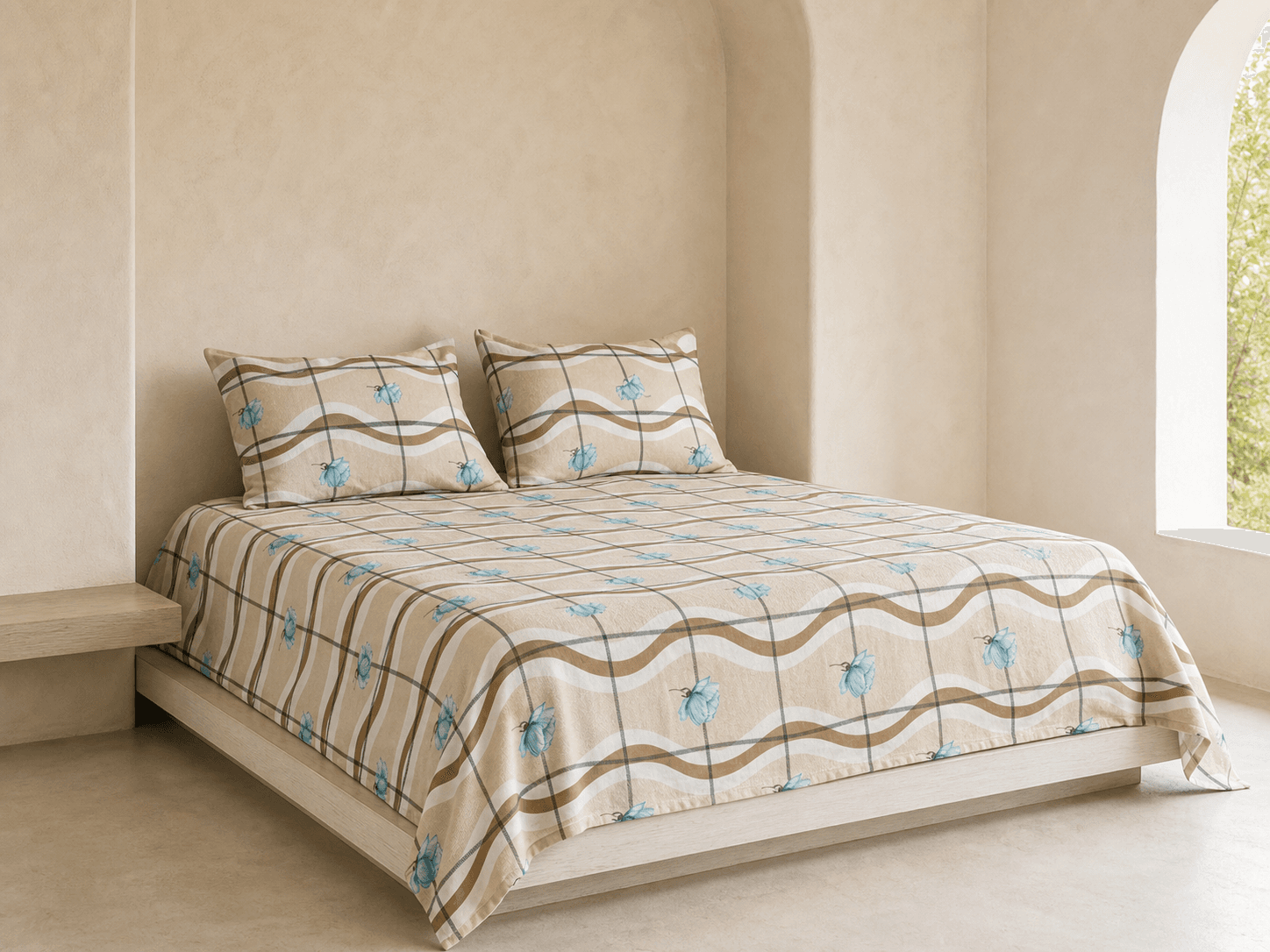 Bedspread design 8481 in beige - room