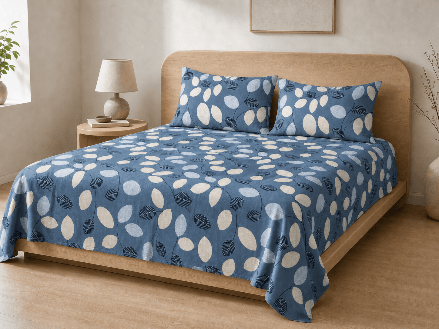 Bedspread design 4221 in blue grey - hero