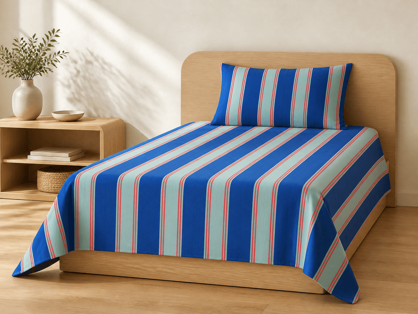 Bedspread design 8588 in blue mint - hero